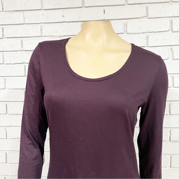 32 Degrees Purple Long Sleeve Heat Weatherproof Scoop Neck Jersey Tee Shirt - Picture 3 of 10